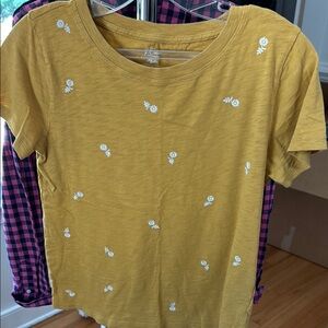 Mustard Yellow Floral T-Shirt
